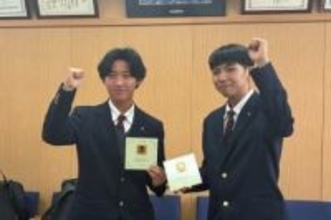 用水路転落の高齢女性を救助　東岡山工高生2人に県わかば賞