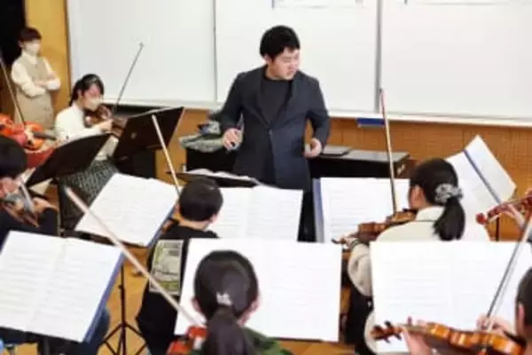 ブザンソンV 米田さん岡山帰郷　出身ジュニオケ 団員らと触れ合う