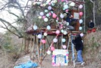 不登校の子どもたちに自然体験を　環太平洋大生ら、ツリーハウス整備　