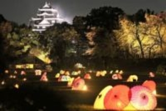 秋の幻想庭園と烏城灯源郷　岡山で14日開幕