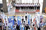 「JFE西、都市対抗野球で必勝誓う　福山市役所で壮行会、100人がエール」の画像1