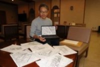 令和の岡山神社 100年先に残す　イラストレーター中村さんが鳥瞰図制作