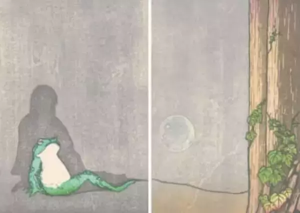 岡本綺堂の怪談の世界表現　木版画家・坂手江美さん（鏡野町) 勝央で企画展