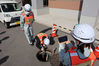 南海トラフ想定し下水道復旧訓練　岡山市職員80人が対応確認