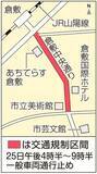 「25日 　倉敷天領夏祭り　中央通り交通規制　 全面通行止め」の画像1