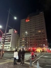 マンションから出火　岡山市中心部