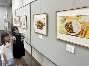 繊細で温かいフードイラスト　赤磐で絵本作家・いわさきさん作品展