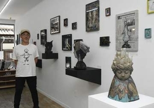 アートとの距離縮める小品　笠岡の美術家川埜龍三 倉敷で個展