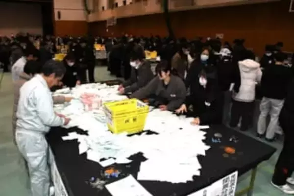 衆院選 岡山県内30市区町村で開票作業進む　