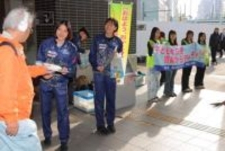 新学期に合わせ県など啓発　登下校中の子ども見守って