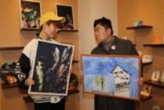 知的障害2人絵画展 天満屋倉敷店　理解促進へ母企画 2月3日まで