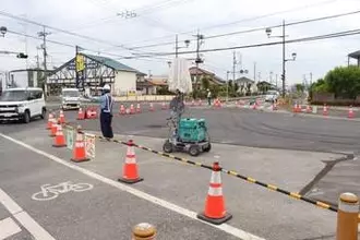 総社・損傷下水管の復旧完了　23日にも通行止め解除