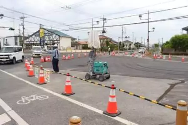 総社・損傷下水管の復旧完了　23日にも通行止め解除