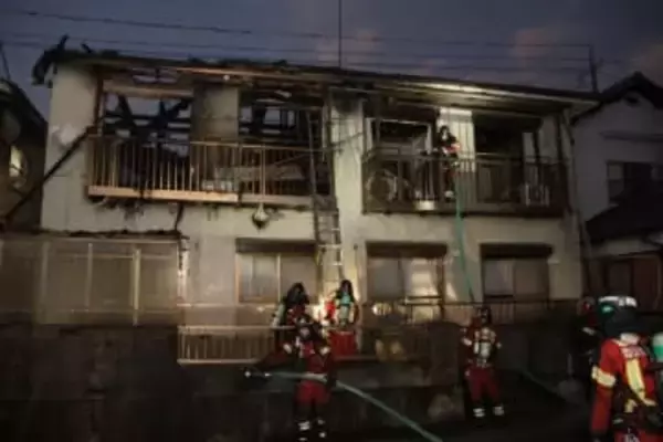 アパートの2室全焼 焼け跡から1人の遺体　岡山市南区妹尾