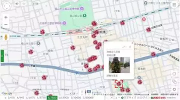 福山の「ばら花壇」地図サイトで案内　市が306カ所公開、写真や説明文も