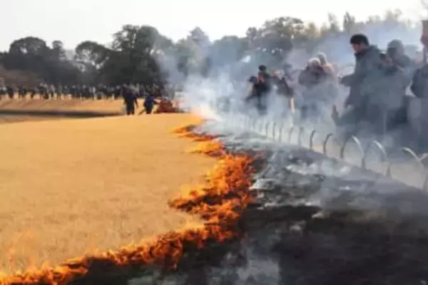 立春の岡山県内暖かく　後楽園では恒例の芝焼き
