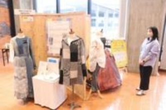 古着再利用のファッション作品展示　岡山県庁で13日まで