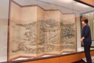 名品鑑賞 貴重な機会　津山郷土博物館「江戸一目図屏風」公開