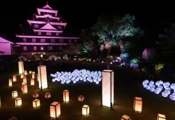 春らしい温かな光　「幻想庭園」「烏城灯源郷」開幕、5月5日まで