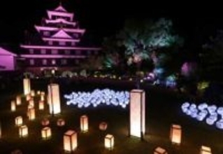 春らしい温かな光　「幻想庭園」「烏城灯源郷」開幕、5月5日まで