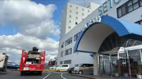 倉敷・児島のホテルで火災　客室の一部焼き、宿泊客の男性1人死亡