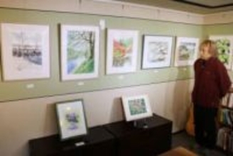 鏡野やスイスの風景23点　水彩画家光井ひろみさん作品展