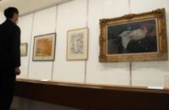 総社出身の洋画家・満谷国四郎の企画展　吉備路文化館、版画と絵画表現の違い楽しんで