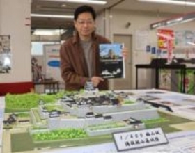 築城時の福山城ペーパークラフトに　市民グループが400分の1スケール力作