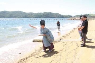 牛窓海水浴場 11日に海開き　安全とにぎわい願い神事
