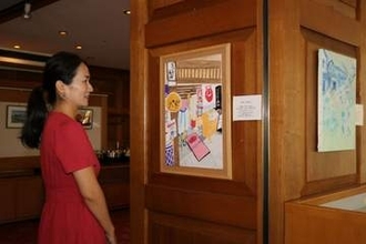 美観地区、瀬戸大橋 鮮やかに　倉敷 清心中・高14人 絵画作品展