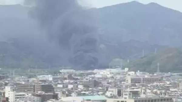 【速報】静岡市葵区で火災　消火活動続く　倉庫1棟全焼か