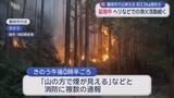 「１７日に静岡・藤枝市で発生した山林火災の現場から全焼した乗用車が見つかる」の画像1