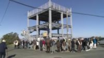 地震が発生し大津波警報が発令されたとの想定で津波避難訓練　4000人の住民が市内9カ所の避難タワーなどに避難　静岡・磐田市