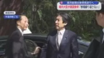 城内実経済財政担当大臣が靖国神社を参拝　高市政権発足後、例大祭の期間中に閣僚が参拝するのは初めて