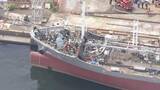 「【速報】清水港で造船中の大型船舶で火災　作業員1人死亡少なくとも9人けが　船内で火災発生か　消防対応中　静岡」の画像1