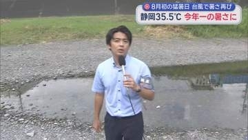 静岡県内3地点で『猛暑日』　雨が降らず干上がり「川というより水たまり」　人気は「冷たいとんかつ」