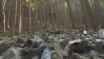 伊豆の宗教法人「平和寺本山」の敷地から廃棄物混じりの土砂流出　県の代執行工事は約２億１５００万円で落札　７月中旬から着工へ