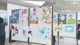 「「希望」をテーマに静岡県内や中国の青少年が描いた書道と絵画の展覧会「第4回東京国際青少年書画祭静岡友好交流巡回展」開催＝静岡県庁」の画像1