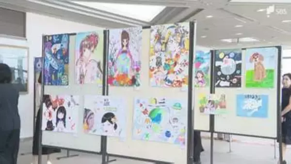 「希望」をテーマに静岡県内や中国の青少年が描いた書道と絵画の展覧会「第4回東京国際青少年書画祭静岡友好交流巡回展」開催＝静岡県庁