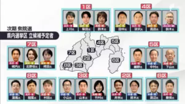 公示迫る...1月22日現在の静岡県内の立候補予定者は【衆議院選挙2026】