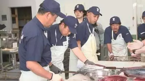 かつお節の伝統技術を次世代に継承 ベテラン職人が見栄えの良いかつお節を作るコツ伝授＝静岡・焼津市