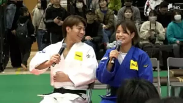 阿部一二三・詩兄妹がゲスト登場　全日本学生柔道男女混合団体大会＝静岡・沼津市
