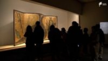 尾形光琳の「紅白梅図屏風」など国宝3作品を公開＝静岡・熱海市MOA美術館