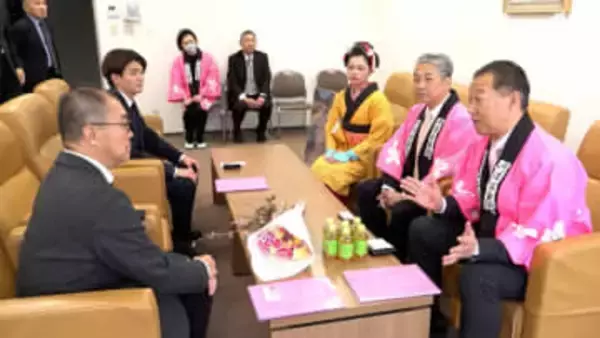 「去年よりも早く桜が咲き始めております」河津桜まつりの関係者がPR 2月7日開催で見頃は2月中旬頃か=静岡・河津町