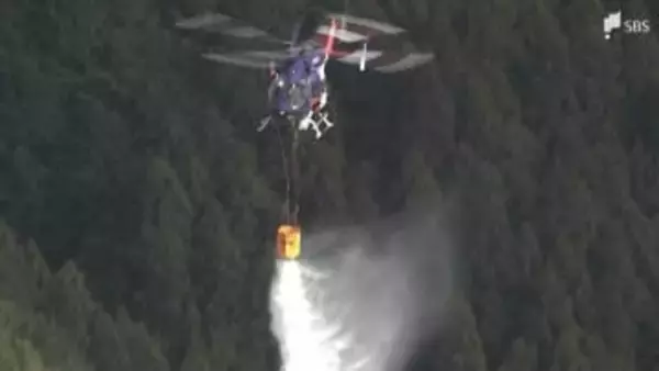 山林火災の鎮圧のめど立たず 発生から3日目 延焼スピード遅くなるも約5.5ヘクタール焼ける＝静岡・藤枝市