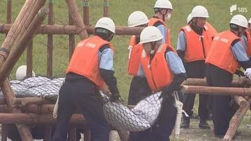 雨期を前に確認を…天竜川の河川敷で洪水被害を想定した1000人規模の訓練を実施＝浜松市