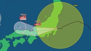 「過去5本の指に入るほどしか例がない進路」台風15号が茨城県に上陸 通過後も12日夜までは「ゲリラ雷雨」に注意を＝静岡