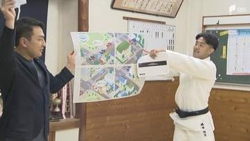パリ五輪柔道銅メダル橋本壮市さん 地元の道場で交通安全を呼び掛け＝浜松市中央区