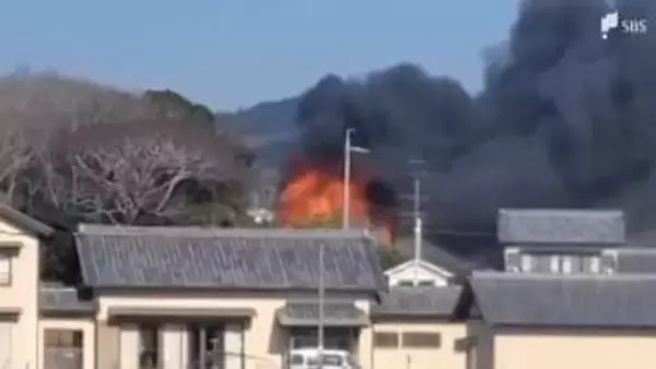 【動画あり】「小屋から火が出ている。高さ2メートルほど」掛川市で建物を焼く火事倉庫から出火かけが人なし＝静岡