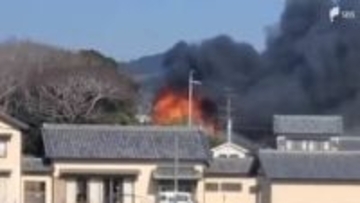 【動画あり】「小屋から火が出ている。高さ2メートルほど」掛川市で建物を焼く火事倉庫から出火かけが人なし＝静岡